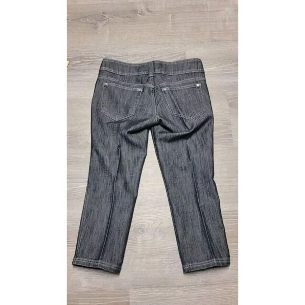 Bebe Jeans‎ Women's Dark Wash Stretch Double Button Slim Crop Jeans Size 28